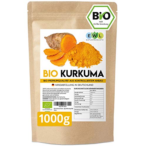 Die beste bio kurkuma pulver ewl naturprodukte bio kurkuma pulver 1kg Bestsleller kaufen