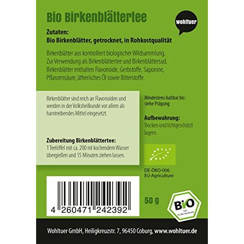 Birkenblätter Wohltuer, qualifizierte europäische Wildsammlung