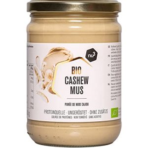 Cashewmus nu3 Bio 500 g im Glas, Rohkost Qualität, Vegan