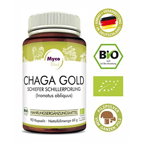 Chaga MycoVital Gold Pilzpulver-Kapseln, 93 Pilz-Kapseln je 750mg