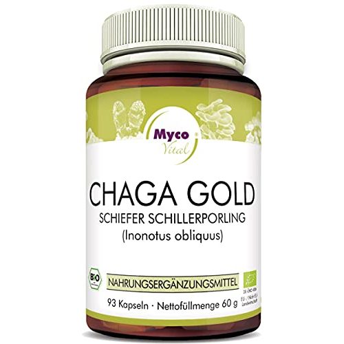 Chaga MycoVital Gold Pilzpulver-Kapseln, 93 Pilz-Kapseln je 750mg