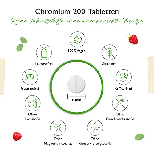 Chrom-Tabletten Vit4ever Chromium Picolinate, 365 Tabletten