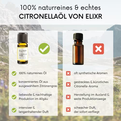Citronella-Öl ELIXR Citronella Öl 10ml, 100% naturrein