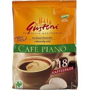 Dennree-Kaffee Gustoni Bio Café piano Kaffee-Pads 6 x 126 gr