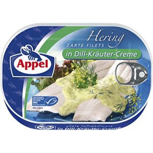 Dosenfisch Appel Heringsfilets in Dill-Kräuter-Creme, 10er