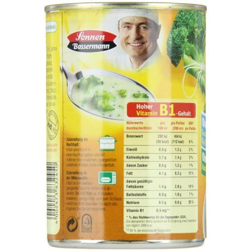 Dosensuppe Sonnen Bassermann Broccoli-Cremesuppe, 3 x 400 ml