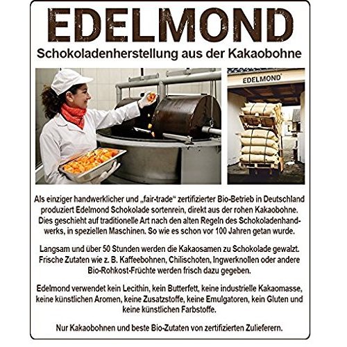 Edelmond-Schokolade Edelmond, mit frischem Ingwer u. Kurkuma