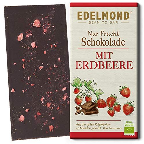 Edelmond-Schokolade Edelmond Nur Frucht Erdbeer Schokolade