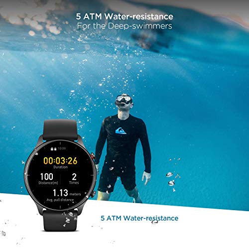 EKG-Uhr Amazfit Men’s GTR 2e Smartwatch, Schwarz