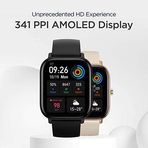 EKG-Uhr Amazfit Smartwatch GTS mit 12 Sportmodi, GPS 1.65”