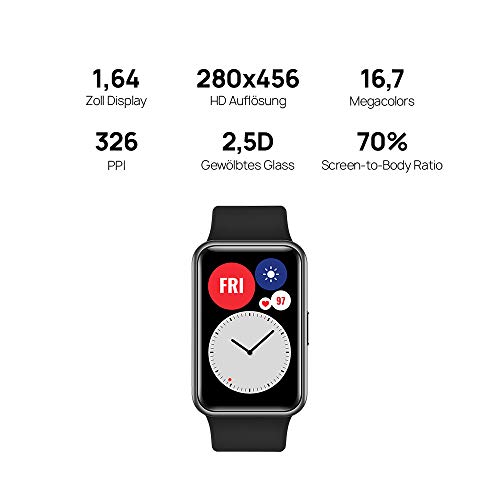 EKG-Uhr HUAWEI WATCH FIT Smartwatch, 1,64″AMOLED-Display