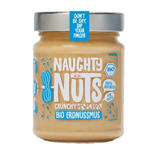 Erdnussmus Naughty Nuts Bio ohne Zucker CRUNCHY 250g