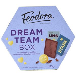 Feodora-Schokolade Feodora Dreamteam-Box mit Täfelchen, 225 g
