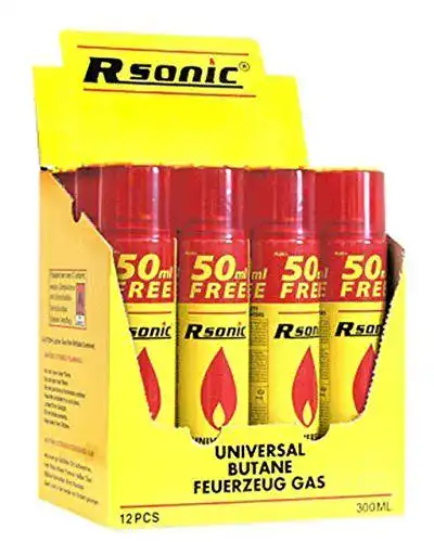 Feuerzeuggas RSonic 12x 300ml Universal Feuerzeug Butan