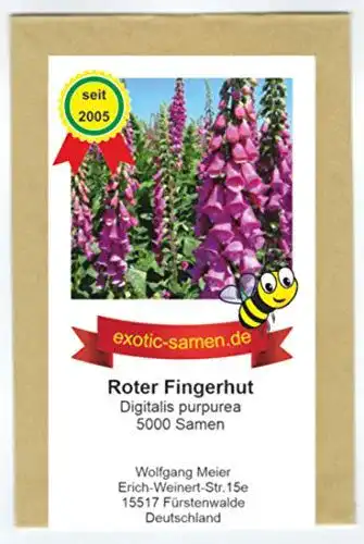 Fingerhut-Samen exotic-samen Roter Fingerhut, 5000 Samen