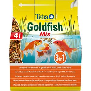 Fischfutter Tetra Pond Goldfish, 3in1 Mix mit Flocken, Sticks, 4 L