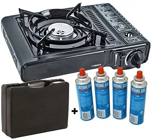 Gasgrill mit Kartusche Elfmonkey StyleKiste mit 4 Gaskartuschen