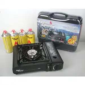Gasgrill mit Kartusche NoName + Koffer + 4 Gaskartuschen