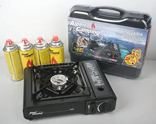Gasgrill mit Kartusche NoName + Koffer + 4 Gaskartuschen