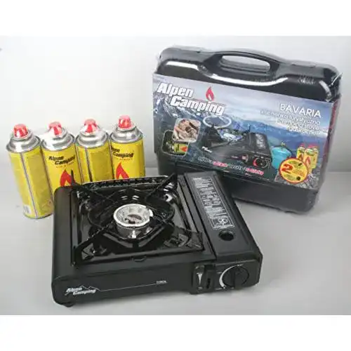 Gasgrill mit Kartusche NoName + Koffer + 4 Gaskartuschen