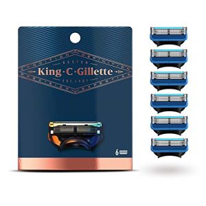 Gillette-Rasierklingen King C., 6 Ersatzklingen für Nassrasierer