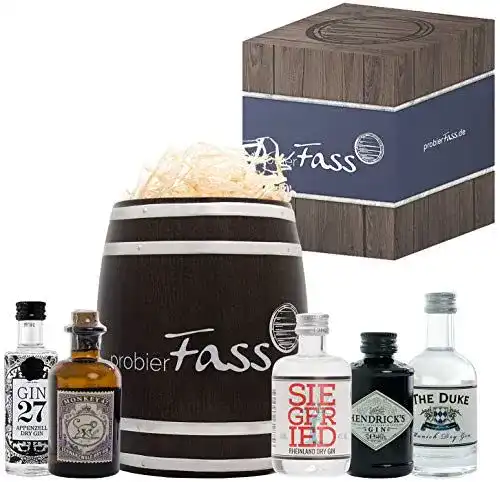 Gin-Tasting-Set probierFass Gin Set, 5 beliebte Gin Spezialitäten