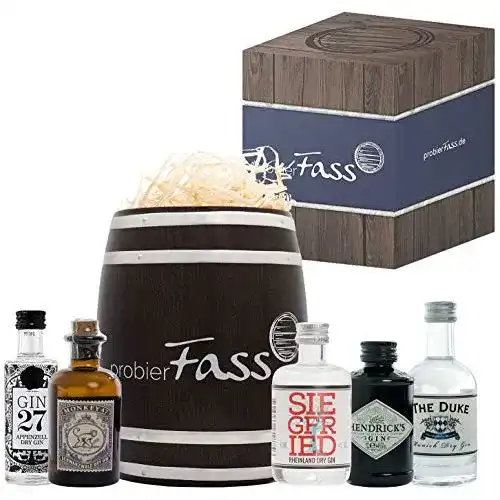 Gin-Tasting-Set probierFass Gin Set, 5 beliebte Gin Spezialitäten