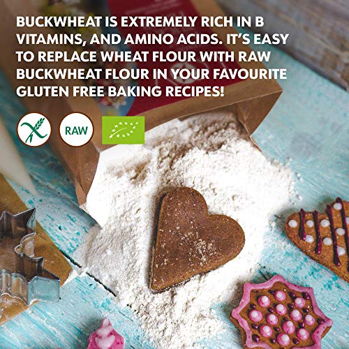 Glutenfreies Mehl LOOV rohes Bio Buchweizenmehl, 1 kg