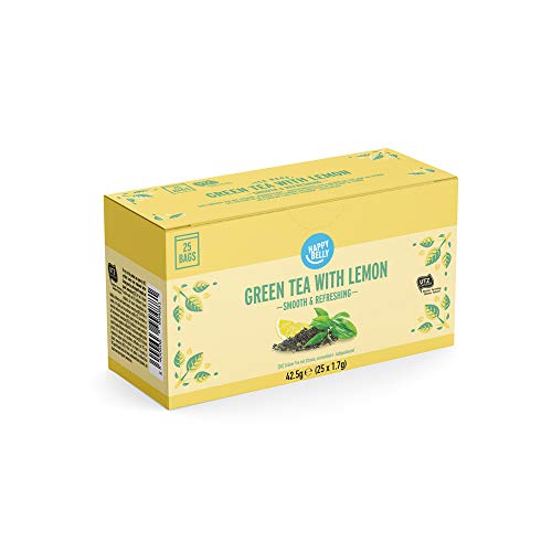Grüner Tee (Beutel) Happy Belly Amazon-Marke: mit Zitrone
