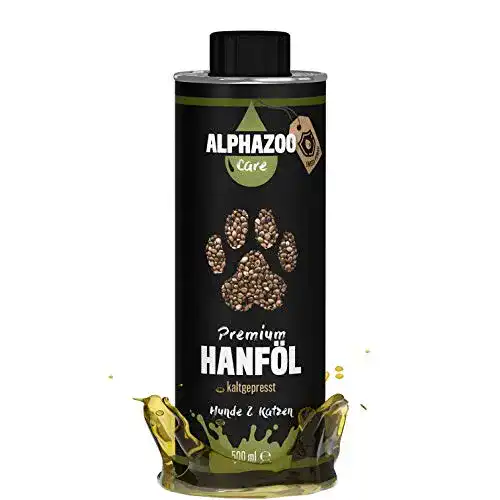 Hanföl Hund alphazoo Premium Hanföl 500 ml, kaltgepresst