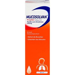 Öksürük damlaları Mucosolvan damla 30 mg/2 m 50 ml