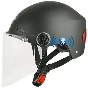 Jethelm mit Bluetooth HZIH mit Sonnenblende, 56~62cm