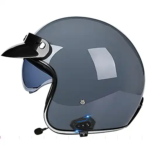 Jethelm mit Bluetooth HZIH Motorradhelm Bluetooth Helm