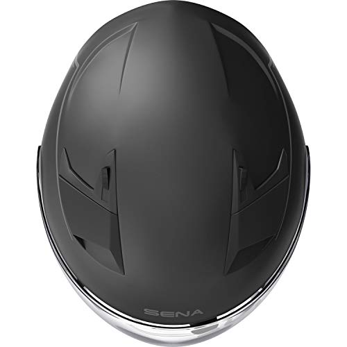 Jethelm mit Bluetooth Sena OUTSTAR-MB0XL Smart Helm, Schwarz