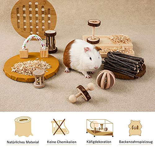 Kaninchen-Spielzeug JanYoo Hamster Spielzeug, 7-teilig