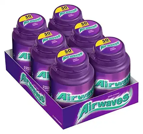 Kaugummi AirWaves, Cool Cassis, zuckerfrei, 6 x 50 Dragees