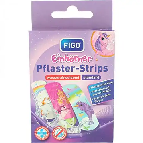 Kinderpflaster FIGO Pflaster-Strips Einhorn Einhörner 10 Strips