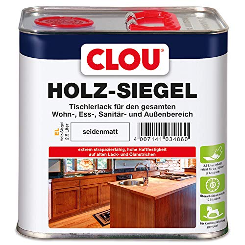Klarlack CLOU Holz-Siegel Tischlerlack: seidenmatt, 2,50 L