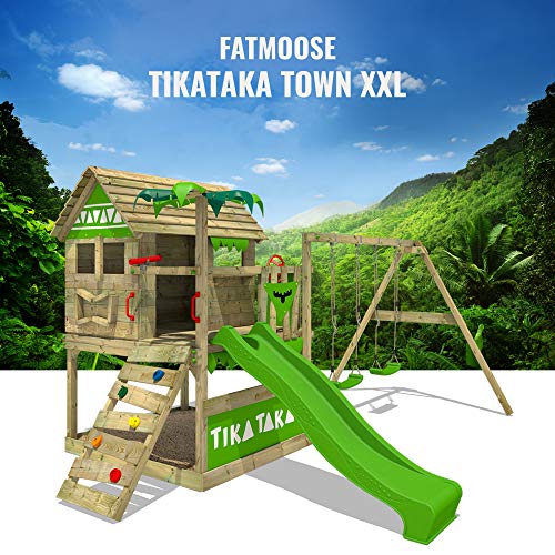 Klettergerüst Fatmoose Spielturm TikaTaka mit Schaukel
