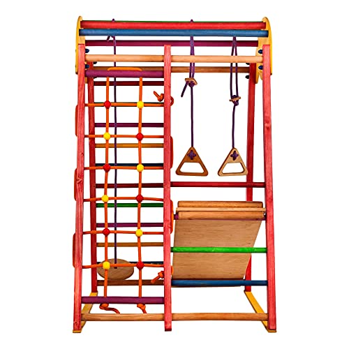 Klettergerüst Indoor RINAGYM Kletterdreieck, Holz für Kinder