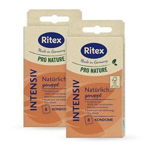 Kondome mit Noppen Ritex Pro Nature Intensiv Kondome, 16 Stück
