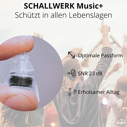 Konzert-Ohrstöpsel Schallwerk ® Music+ Gehörschutz Ohrstöpsel
