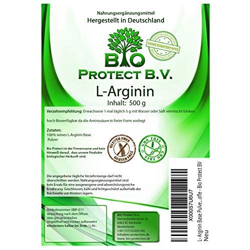 L-Arginin-Pulver Bio Protect L- Arginin Base Pulver 500 Gramm
