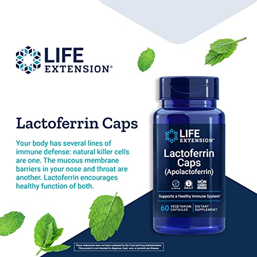 Lactoferrin Life Extension, 300 mg, 60 Kapseln
