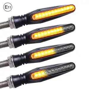 Lauflicht-Blinker (Motorrad) FEZZ LED, Bernstein 4 Stück