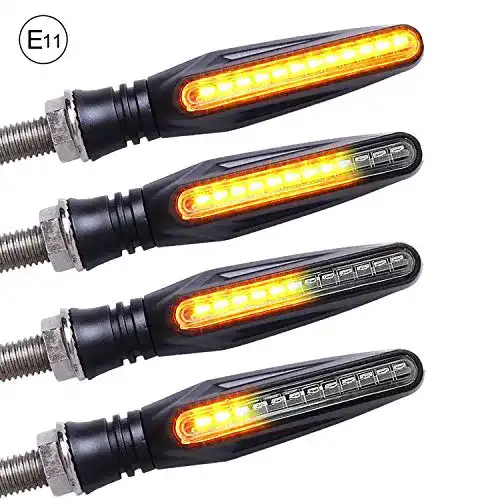 Lauflicht-Blinker (Motorrad) FEZZ LED, Bernstein 4 Stück