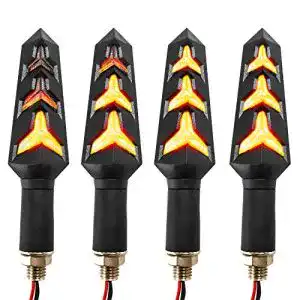 Lauflicht-Blinker (Motorrad) QWORK, 4 STÜCK
