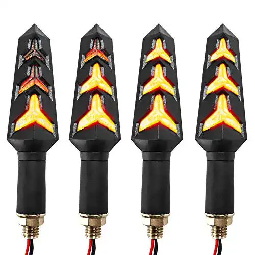 Lauflicht-Blinker (Motorrad) QWORK, 4 STÜCK