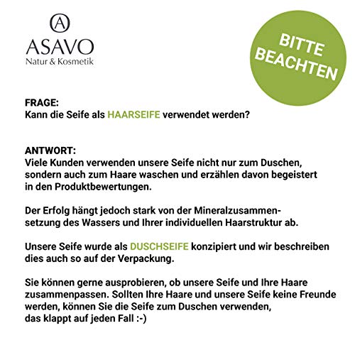 Lavendelseife ASAVO Premium, handgeschöpfte Naturseife, 2x95g
