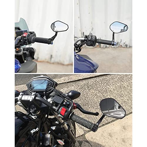 Lenkerendenspiegel ISSYZONE Motorrad, 2 Stück, 360°drehbar